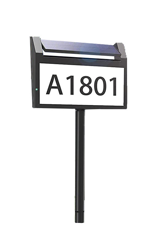 Resin Plaque Solar Powered Address Numbers Rain Proof With LiFePO4 Battery